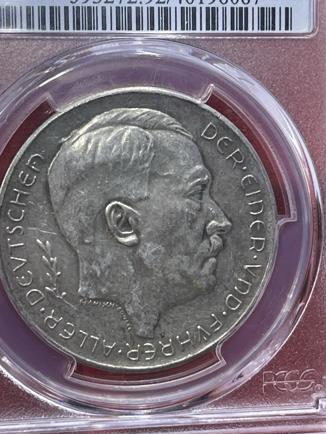 Germany 1938 -WW2 Medal, C-114  PCGS SP Genuine AU Detail