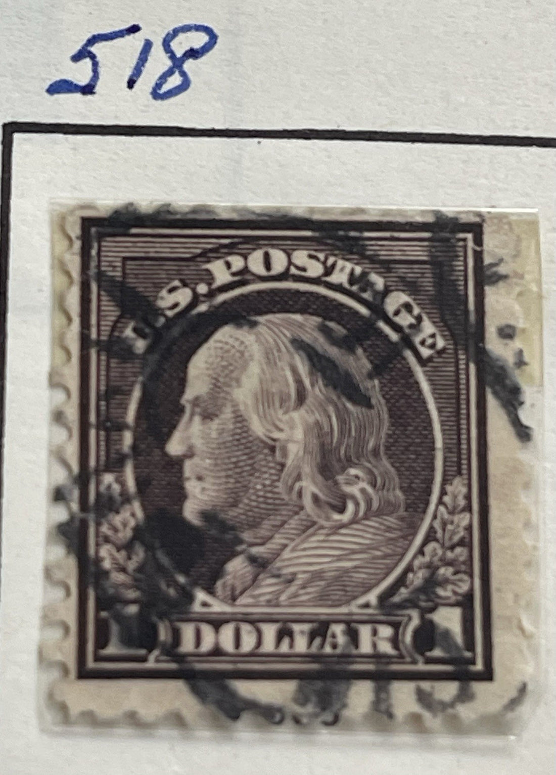 US $1 Scott #518 Used Stamp