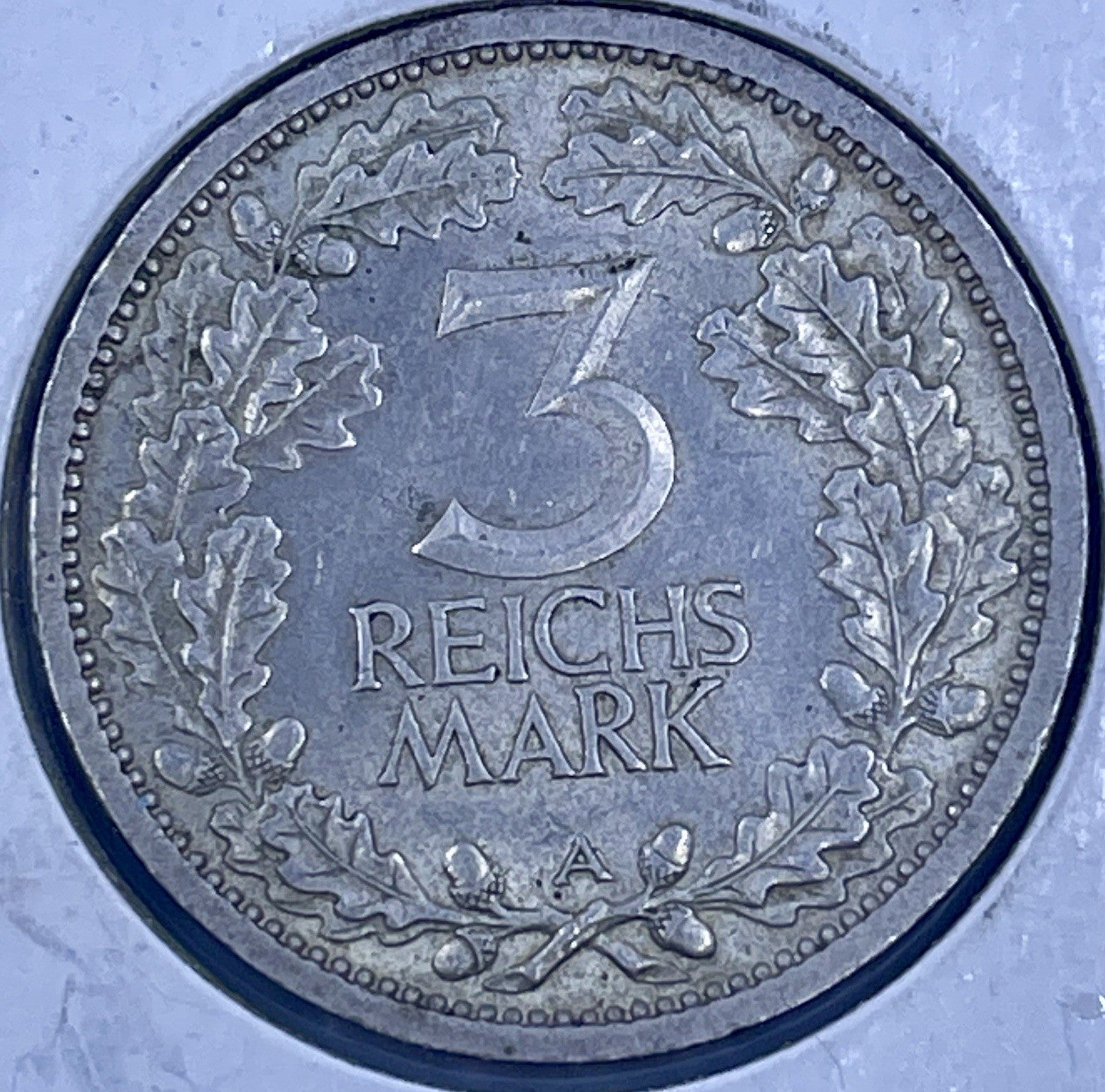 GERMANY 1931 A 3 Reichsmark KM-74.Silver coin