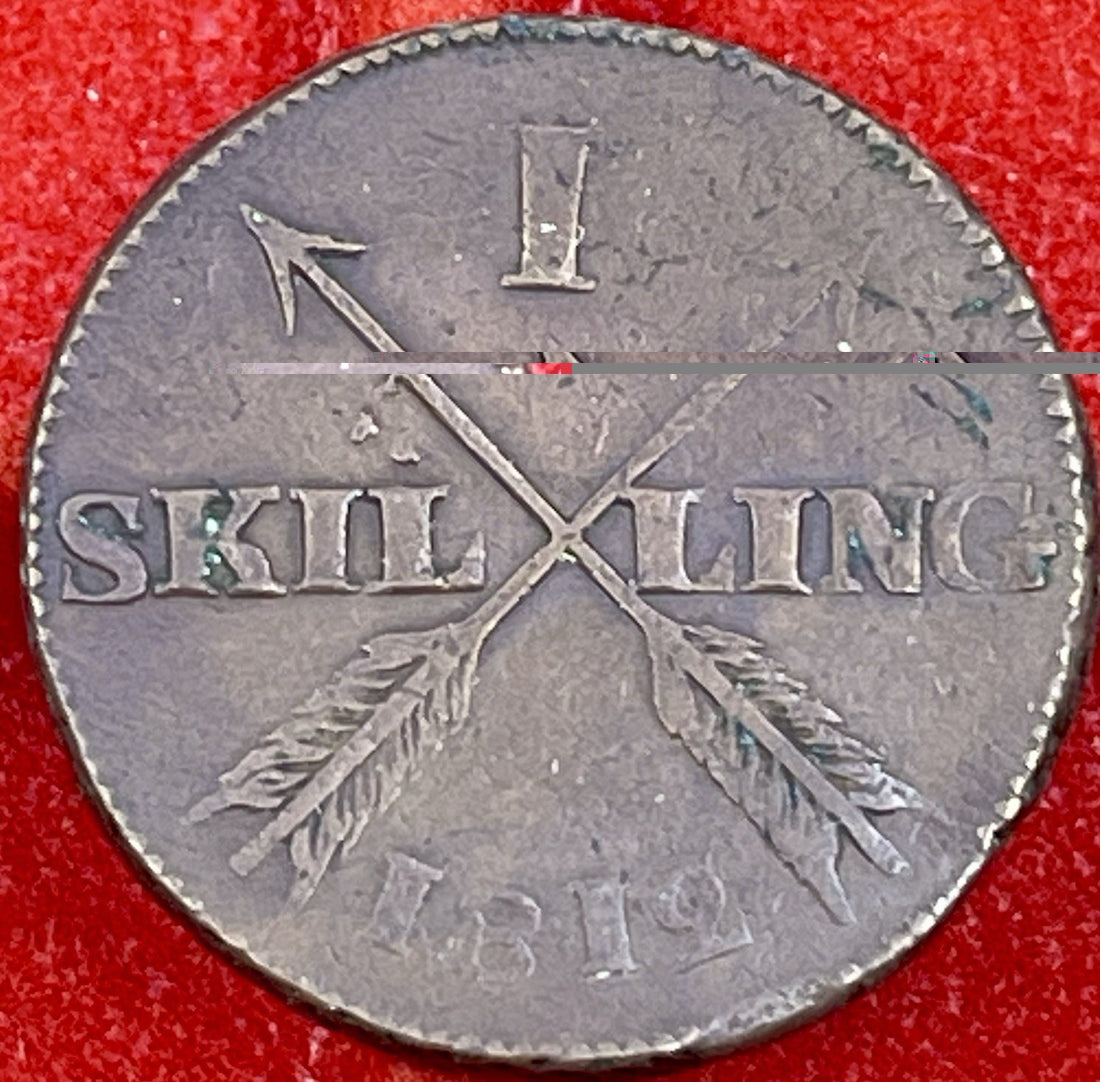 1812 Sweden 1 Skilling Copper KM585 Karl XIII Coin1812 Sweden 1 Skilling Copper