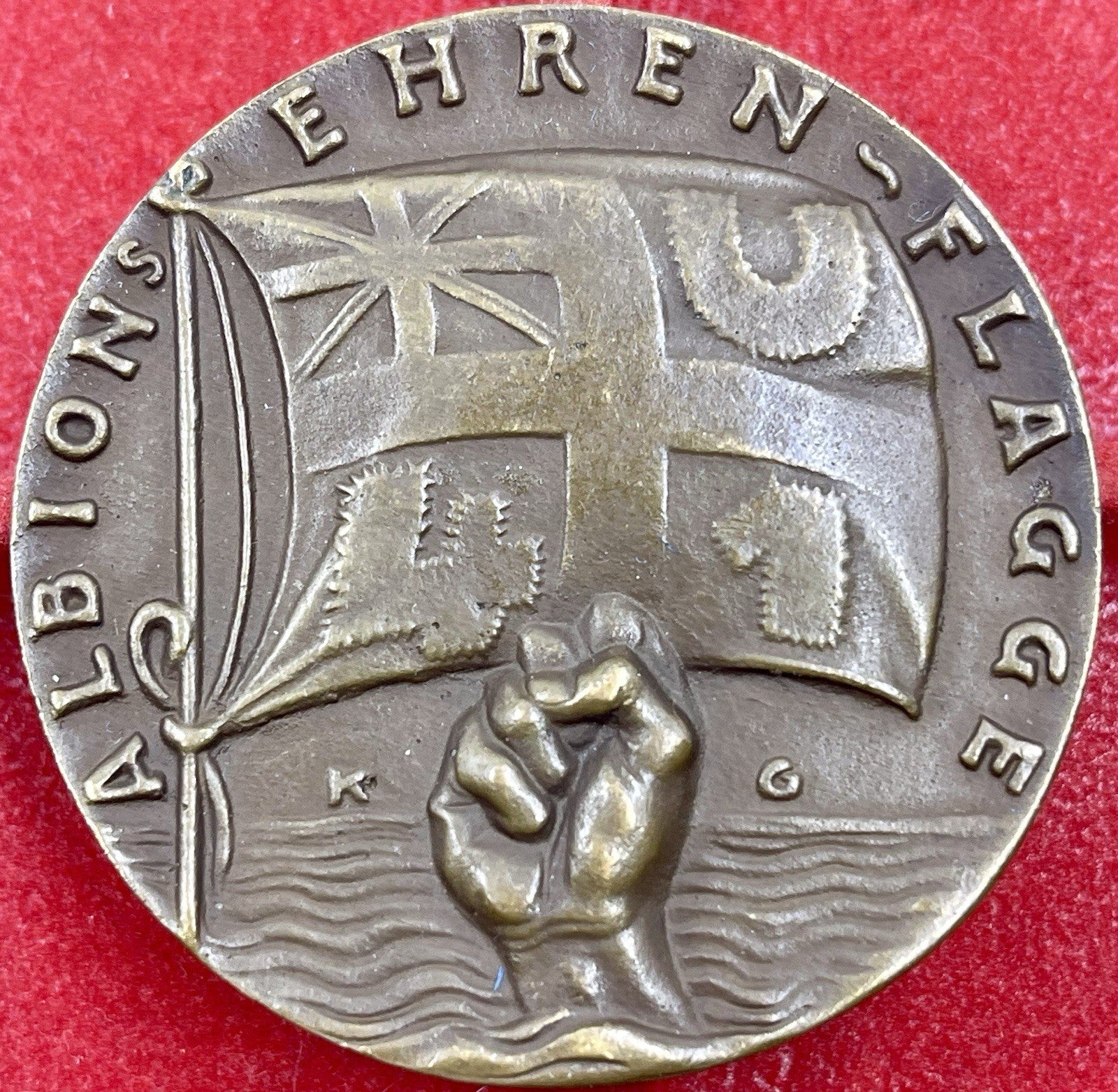 Karl Goetz Medal – Kienast 163: “Murder of U-41” (1915) Satirical Medal