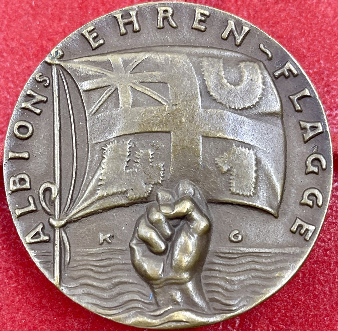 Karl Goetz Medal – Kienast 163: “Murder of U-41” (1915) Satirical Medal