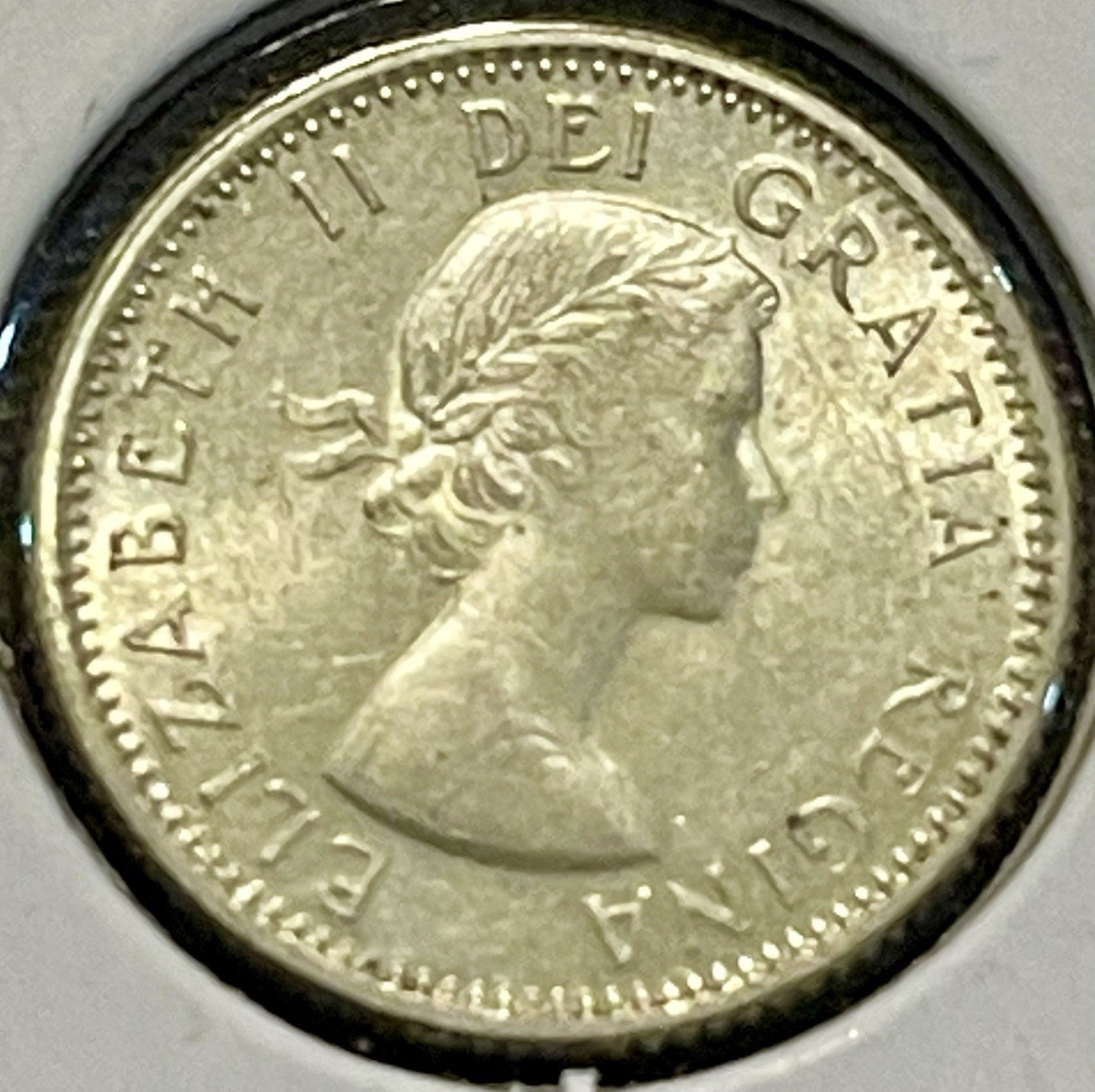 Canada 1961 Coin 10 Cents Silver Nice