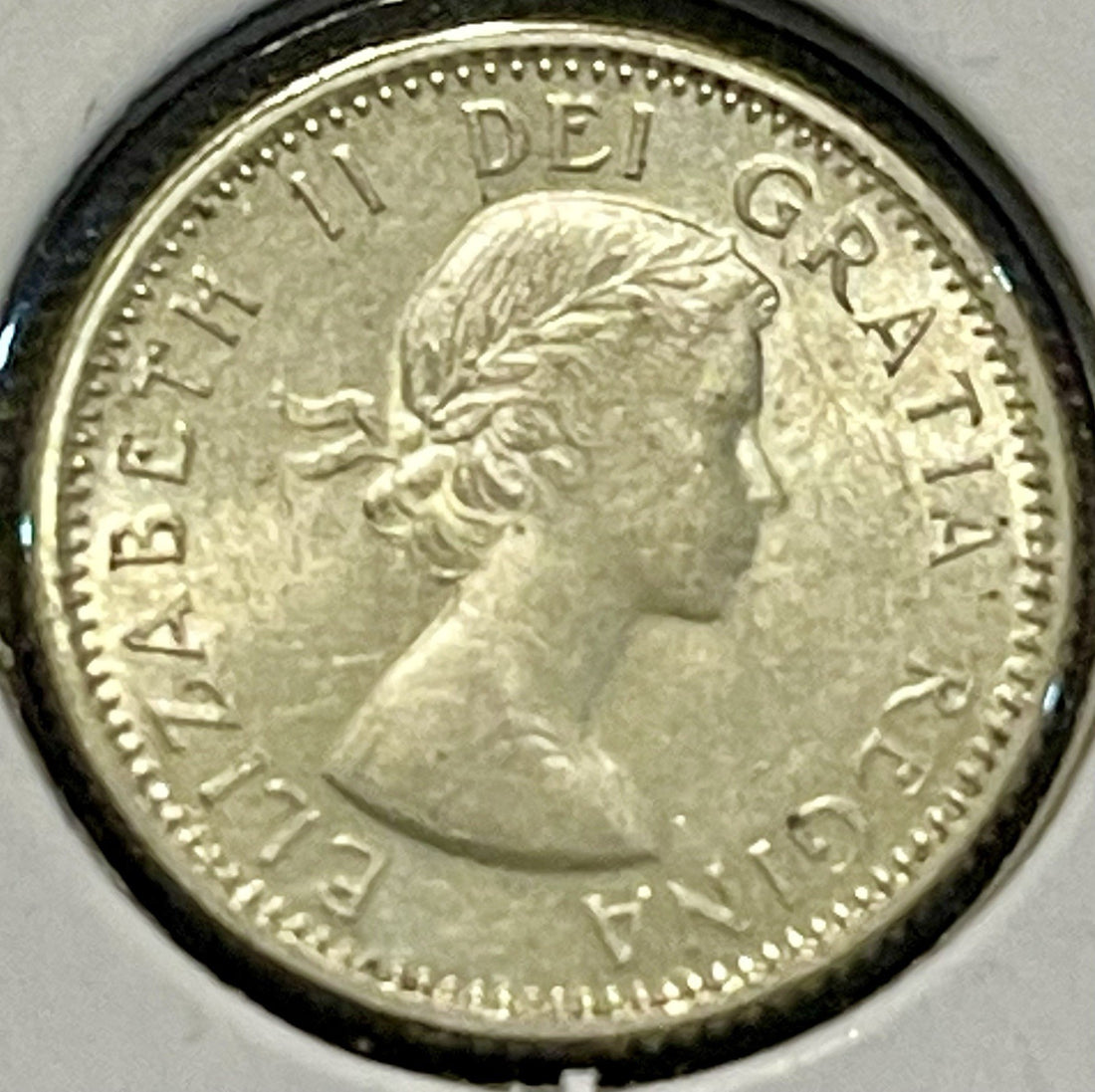 Canada 1961 Coin 10 Cents Silver Nice