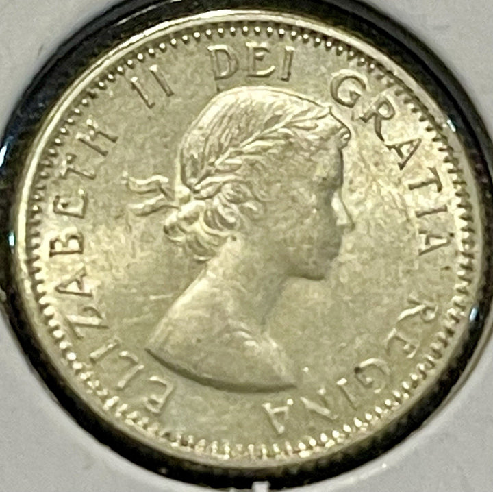 Canada 1961 Coin 10 Cents Silver Nice
