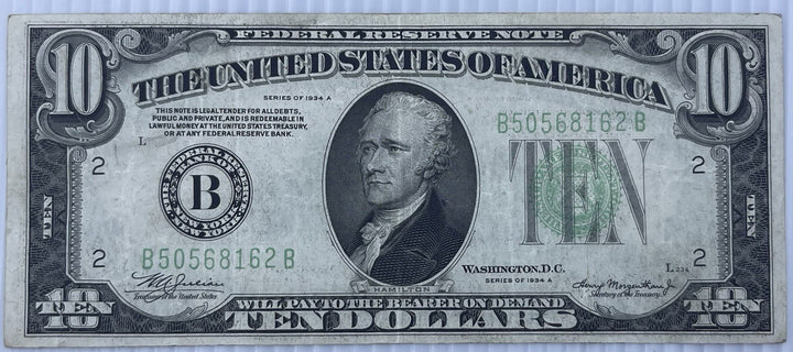 1934A $10 Federal Reserve Banknote New York