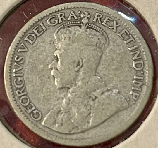 Canada King George V Silver 10 Cents 1931 Coin