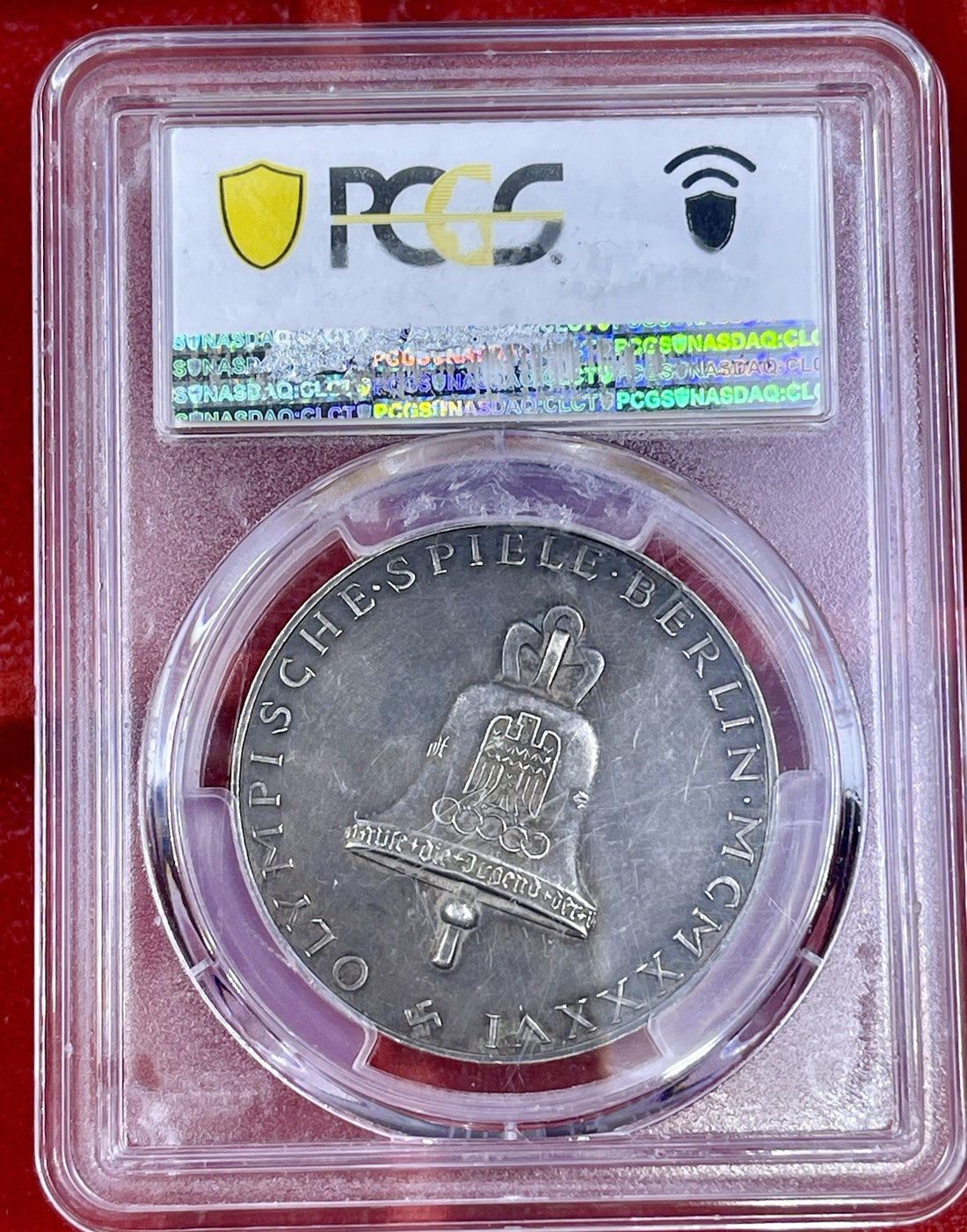 Germany - Third Reich silver medal 1936, PCGS SP62, "1936 Berlin Olympics"