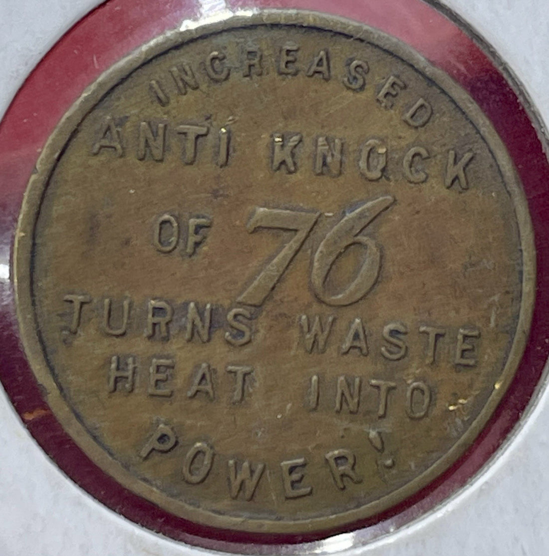 1933 Lucky Anti-Knock of 76 Pocket Piece Token Approx. 1" Good Luck Vintage Coin