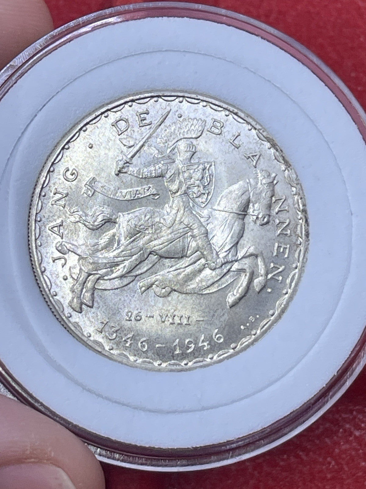 1946 Luxembourg Silver 100 Francs UNC Coin KM 49
