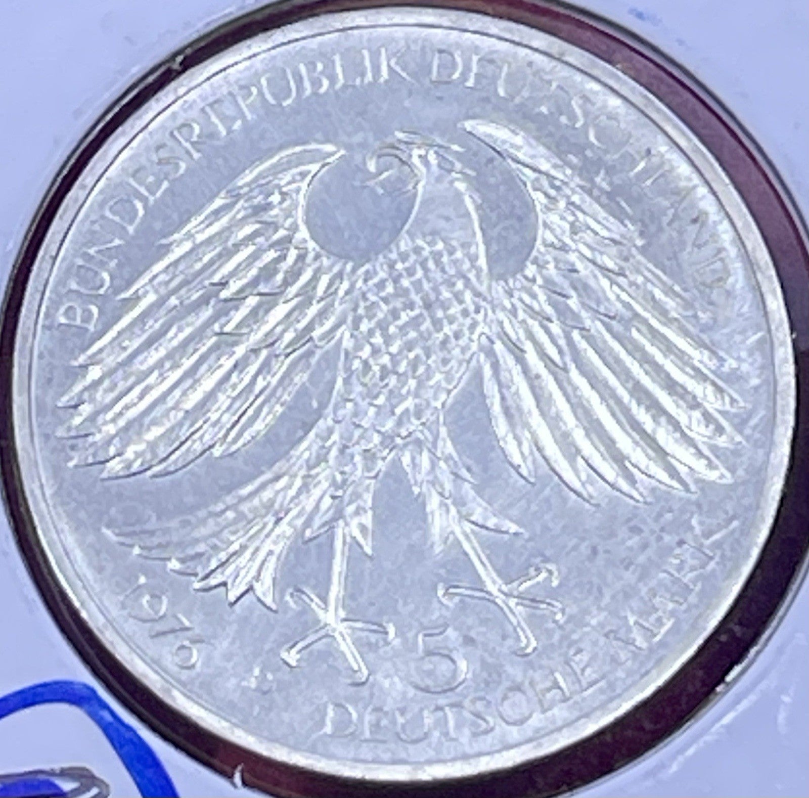 Germany 1976-D 5 Deutsche Mark. KM144. Silver BU.  von Grimmelshausen Commem.