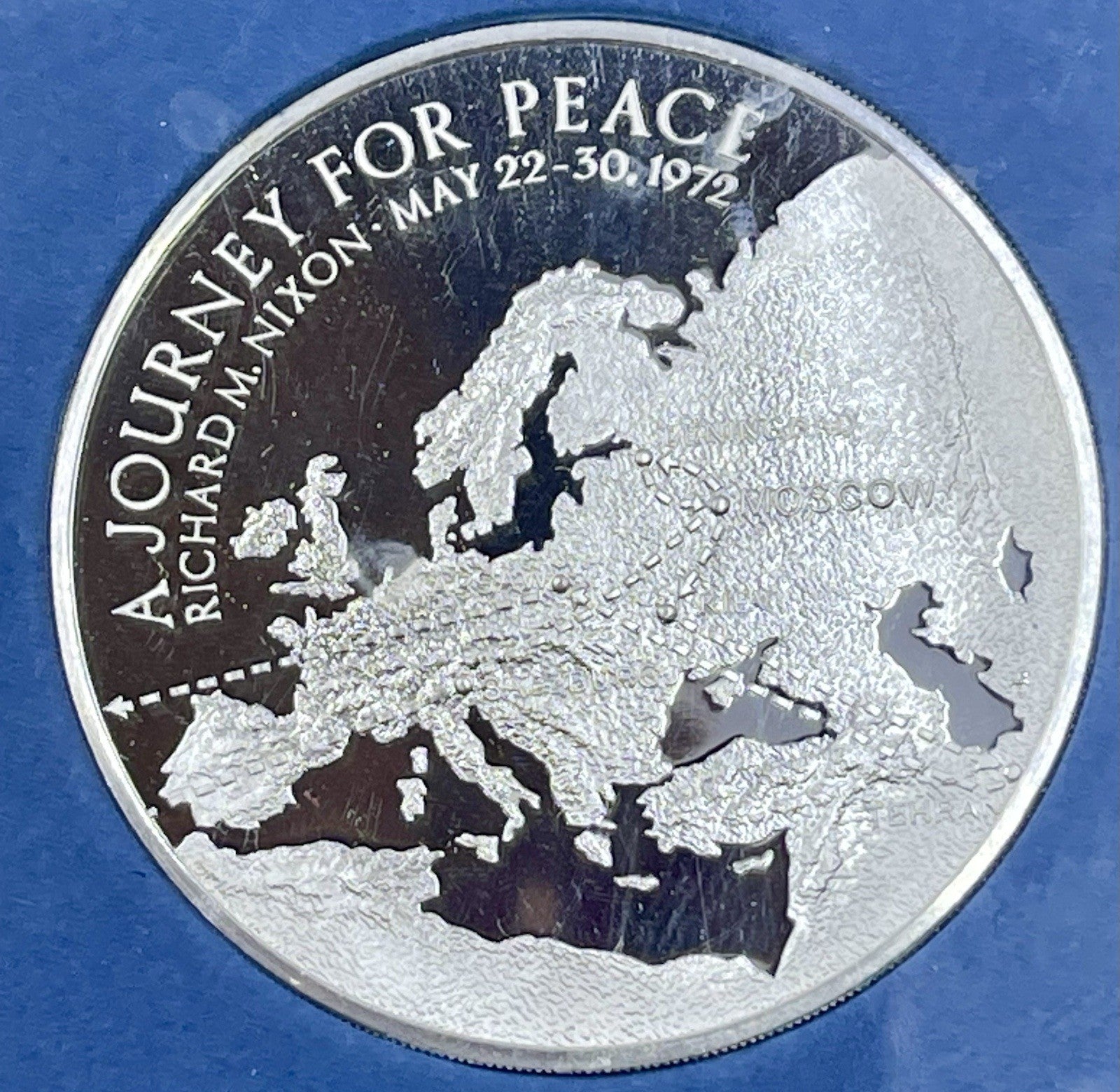 Presidential Journey to Russia Eyewitness Medal Sterling Silver Franklin Mint