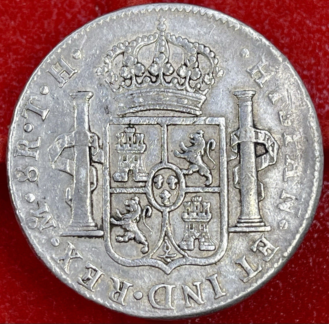 Silver 1808 Peru 8 Reales | KM 97 Coin W/Desk Stand Display