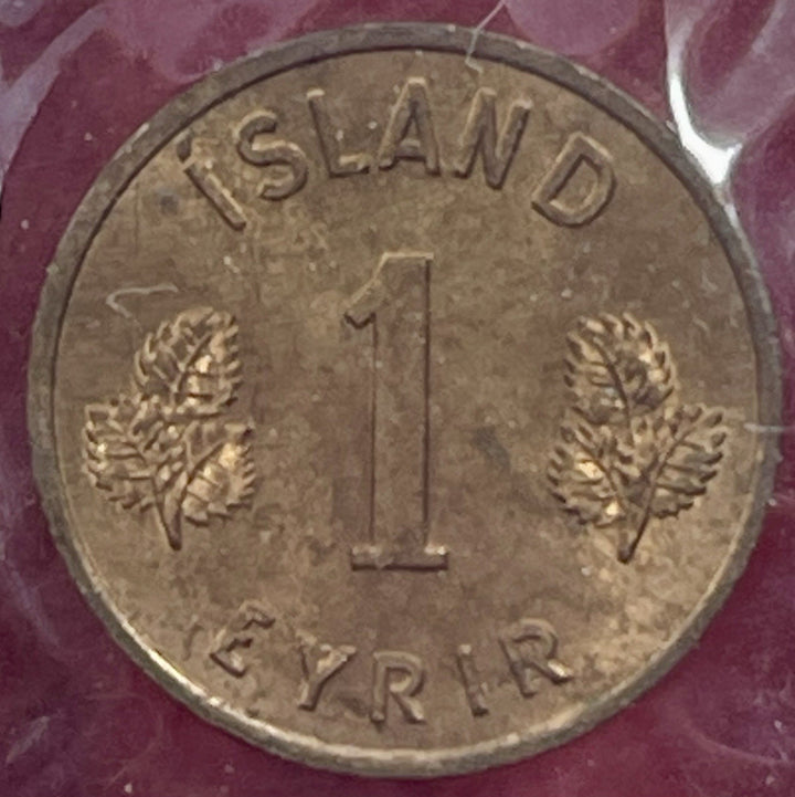 1958 ICELAND 1 Eyir COIN EYRIR