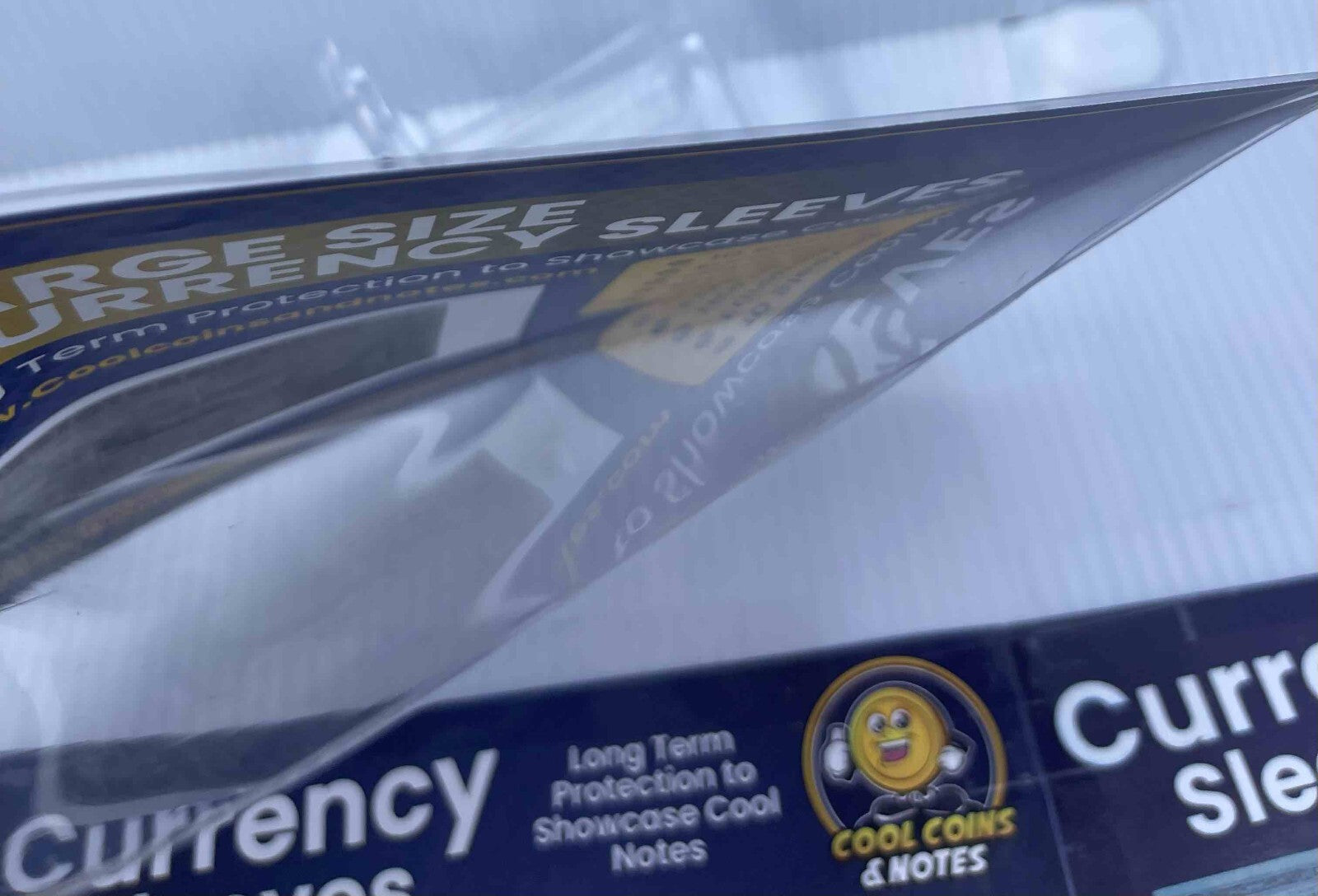 500 Banknote Currency Sleeves Rigid Large European Size Topload Holders Notes