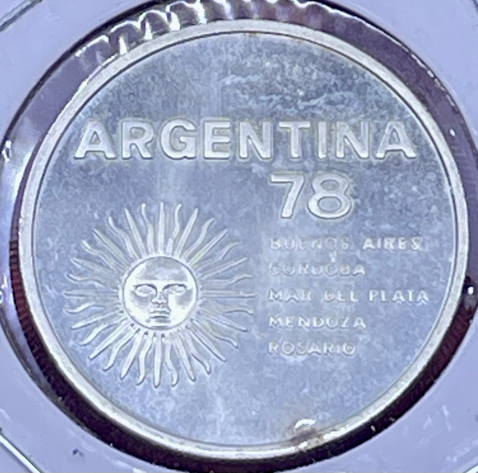 Argentina 1000 Pesos 1978 silver comm. issue  KM-78 .2  CoinArgentina 1000 Pesos