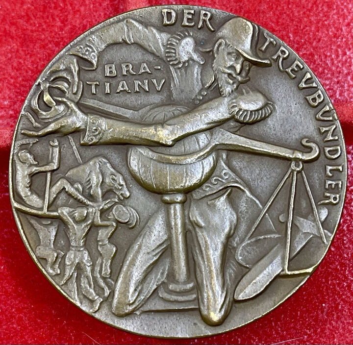 Karl Goetz Medal – Kienast 181: “Rumania Enters the War” (1916) Satirical Medal