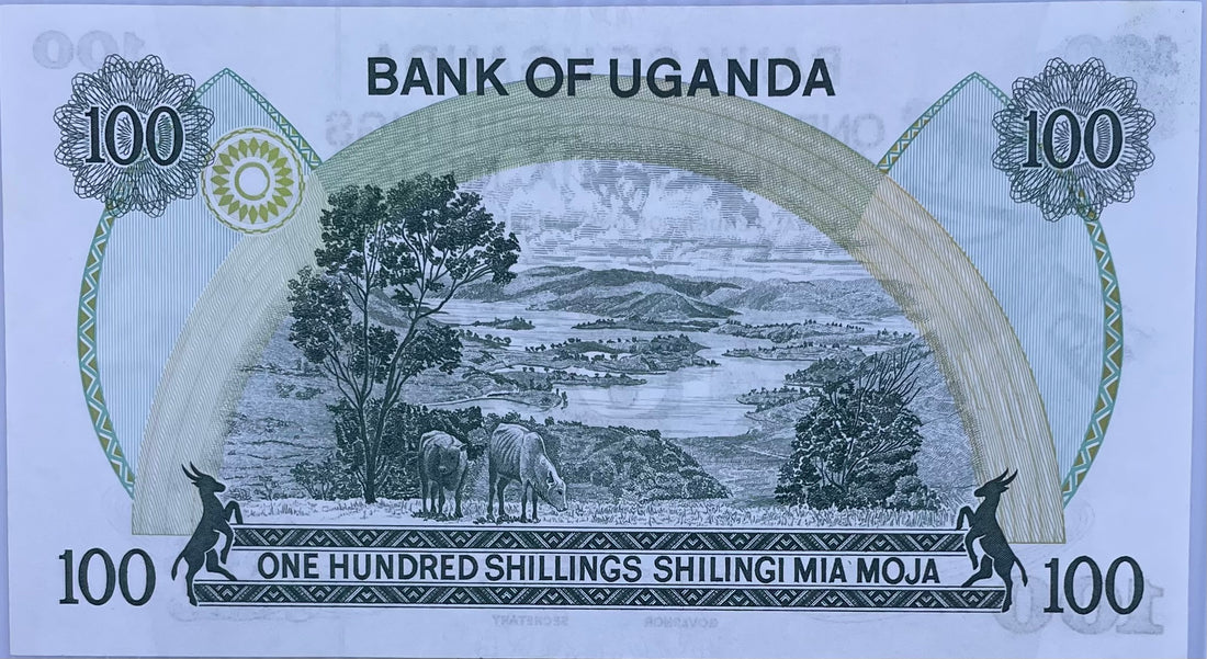 1977(ND) Uganda 100 Shillings P-8 UNC World Banknote