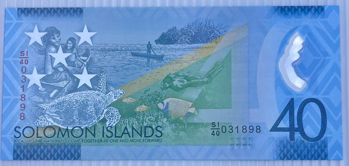 Solomon Islands 2018 40 Dollars P-37 UNC World Banknote