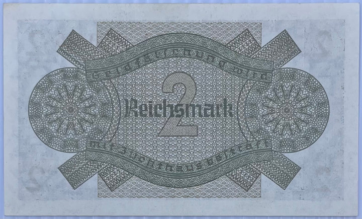 1940 Germany 2 Reichsmark P-R137B WW2 Occ. Territory UNC World Banknote