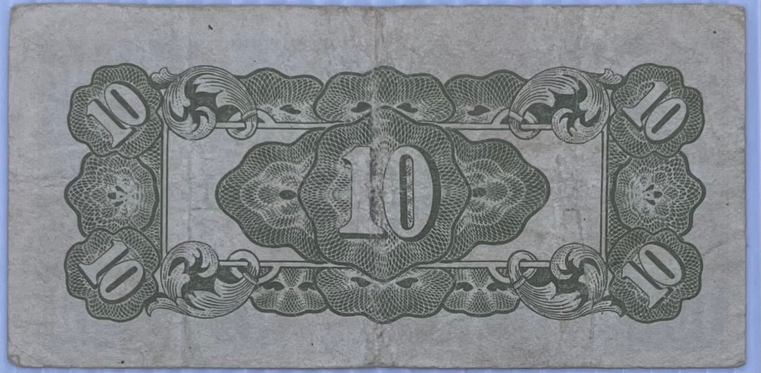 Malaya 1942 10 Cents WW2 Japan Occupation banknote P-M3a used currency
