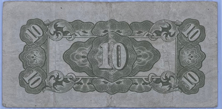 Malaya 1942 10 Cents WW2 Japan Occupation banknote P-M3a used currency