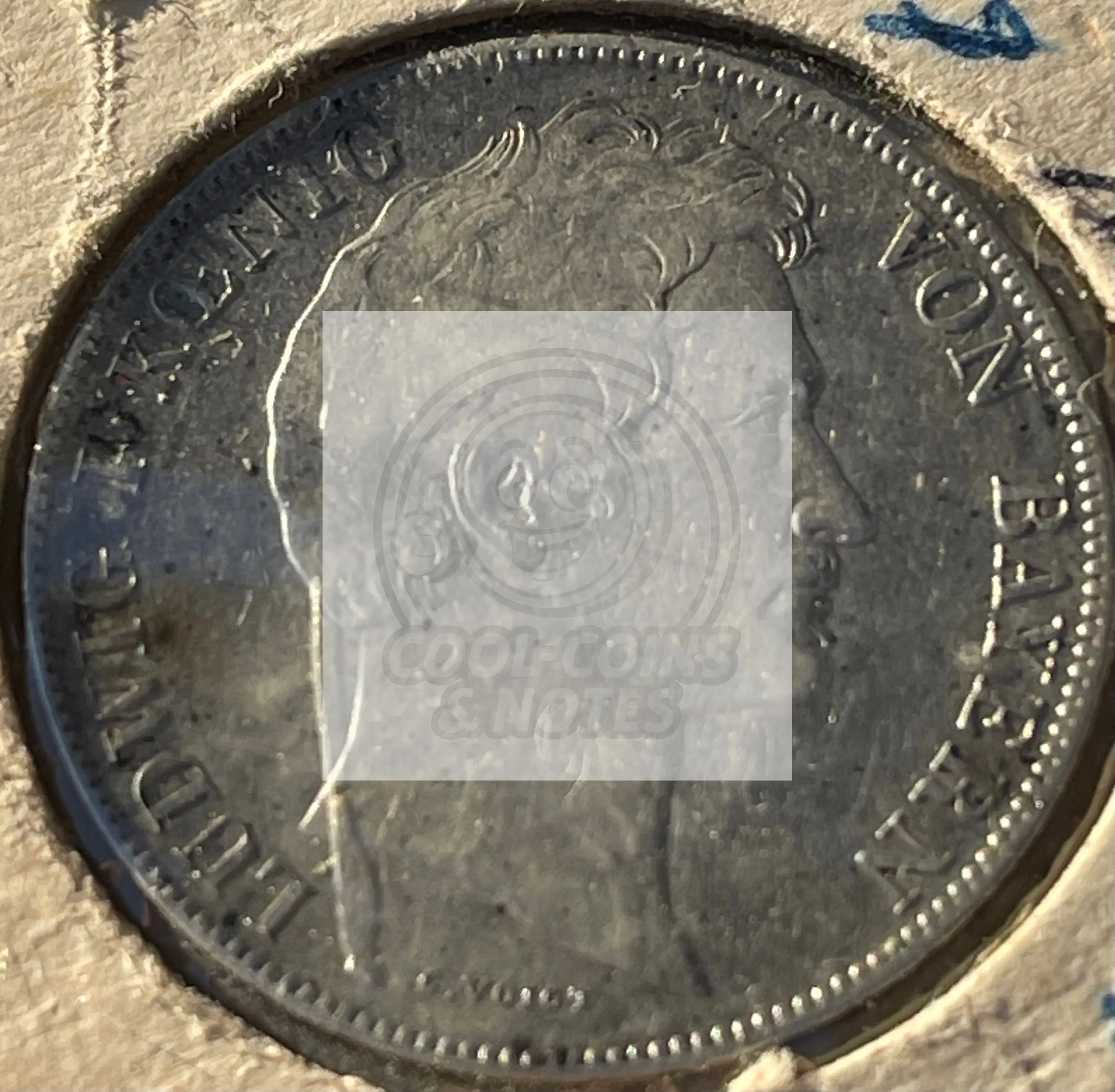 1844 Bavaria German States Silver Gulden Coin - Cool Coins & Notes