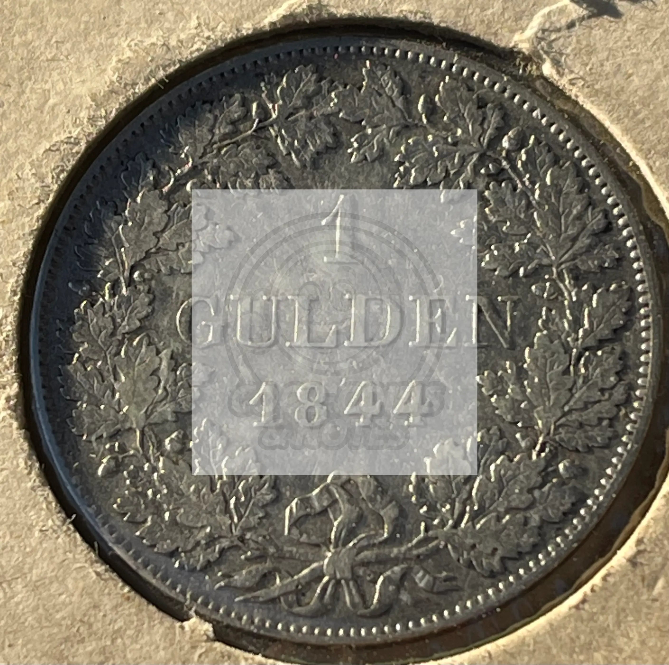 1844 Bavaria German States Silver Gulden Coin - Cool Coins & Notes