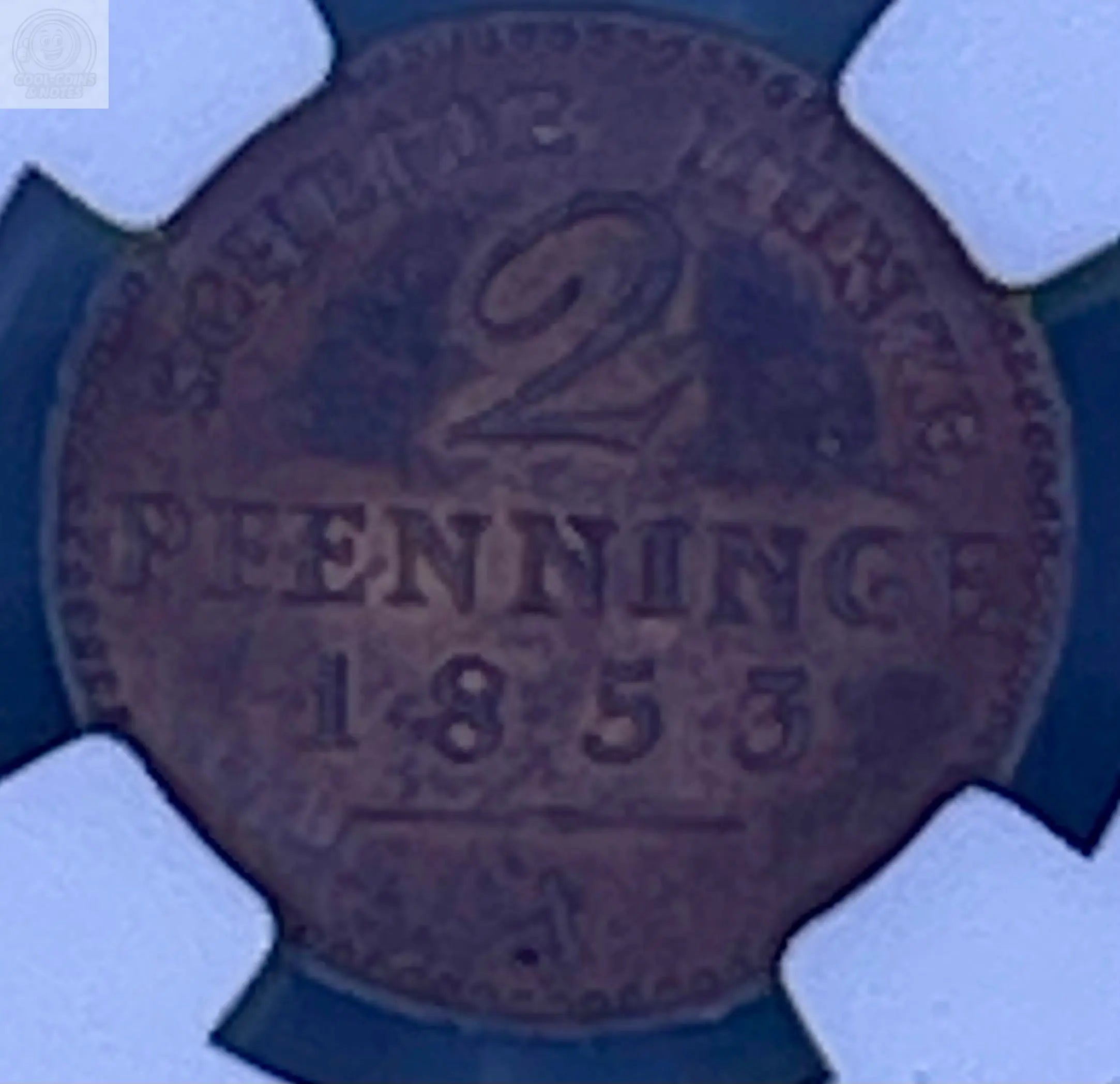 1853 A Germany 3 Pfennig NGC MS 65 RB Coin MECKLENBURG-SCHWERIN Cool Coins & Notes