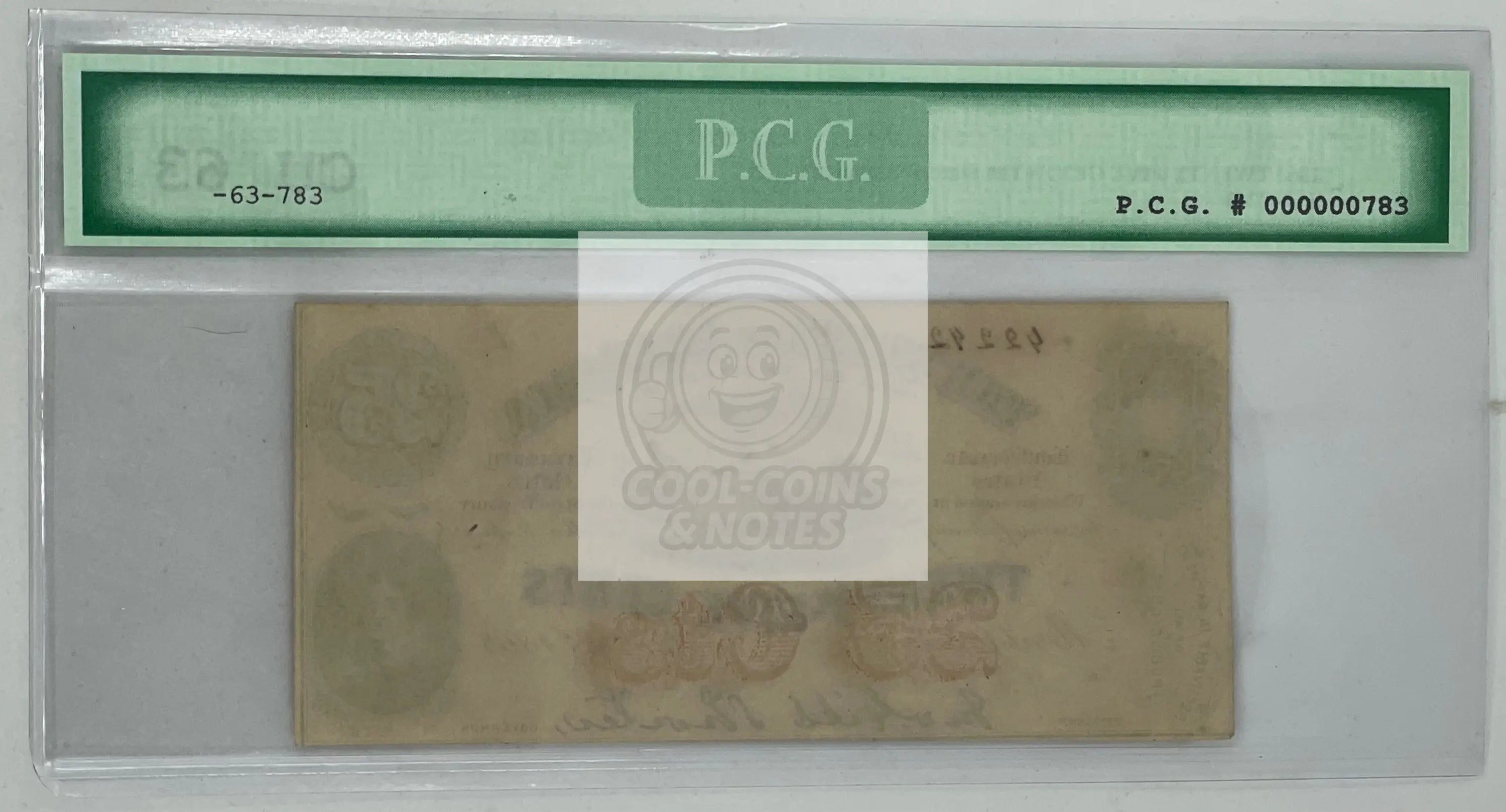 1863 25 Cents State of Alabama SN 42242 CU 63 PCG Banknote - Cool Coins & Notes