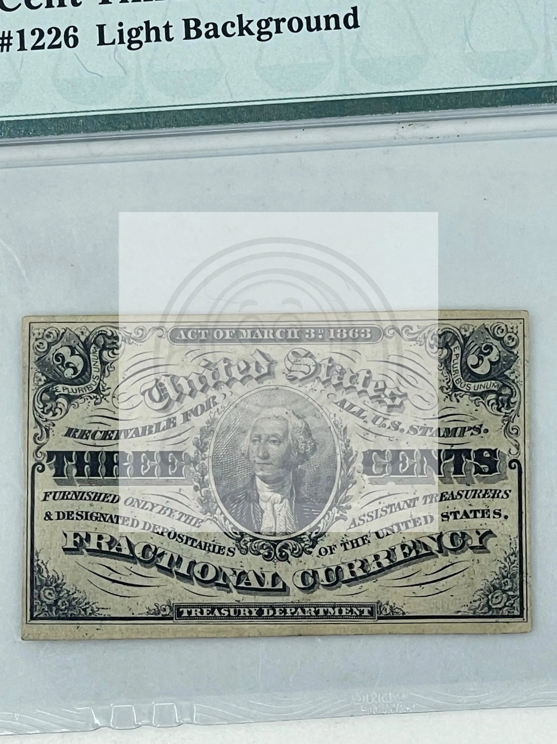 (1864-1869) 3 Cent Third Issue Fractional Currency Fr#1226 PMG 45 - Cool Coins & Notes