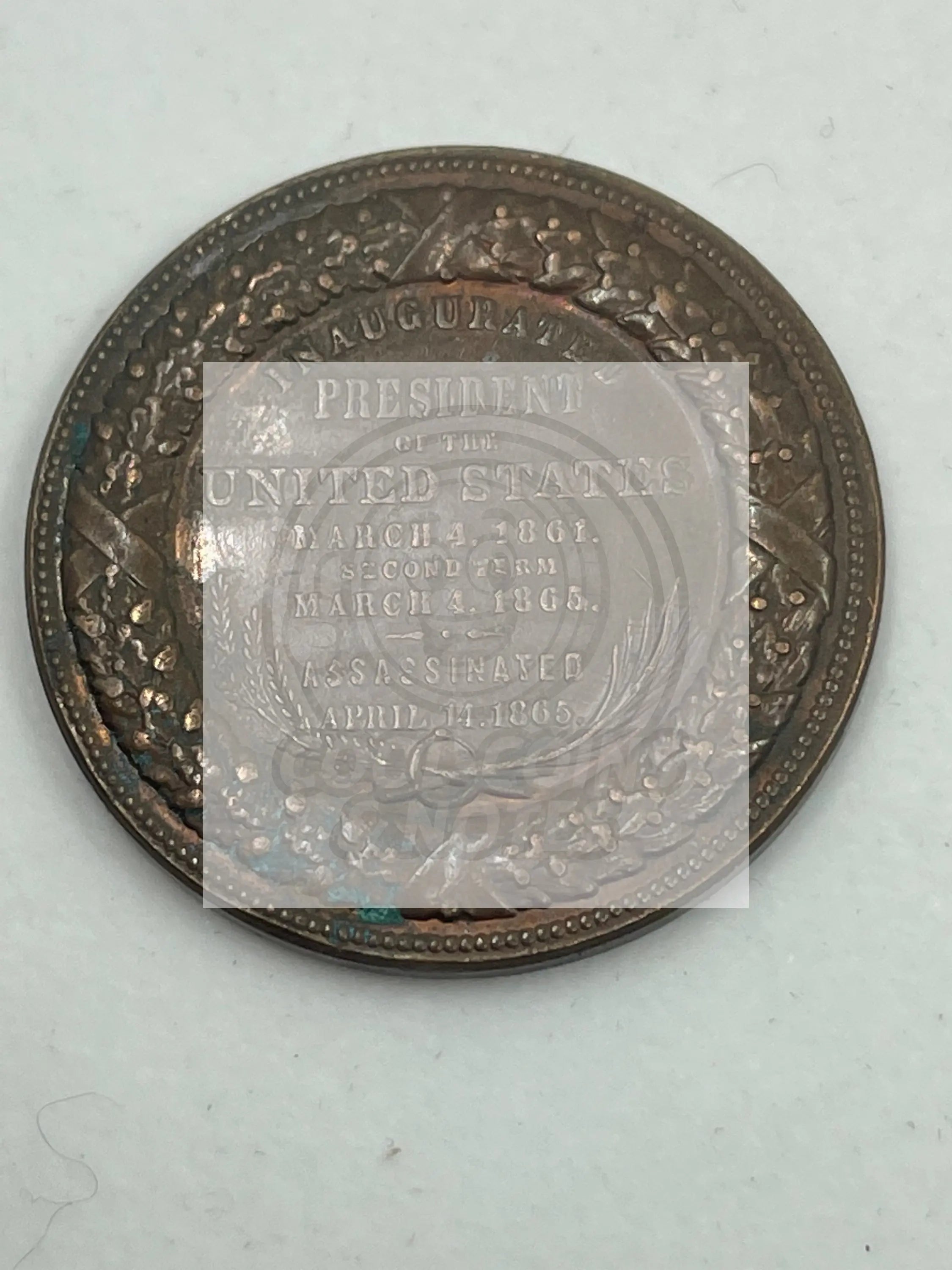 “1865" (1886) Abraham Lincoln Presidential Medal. Bronze. 76 mm. By George T. - Cool Coins & Notes