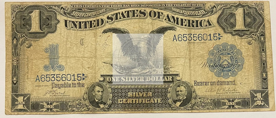 1899 $1 Dollar Black Eagle Large Size Silver Certificate Note Fr-226a, Used - Cool Coins & Notes