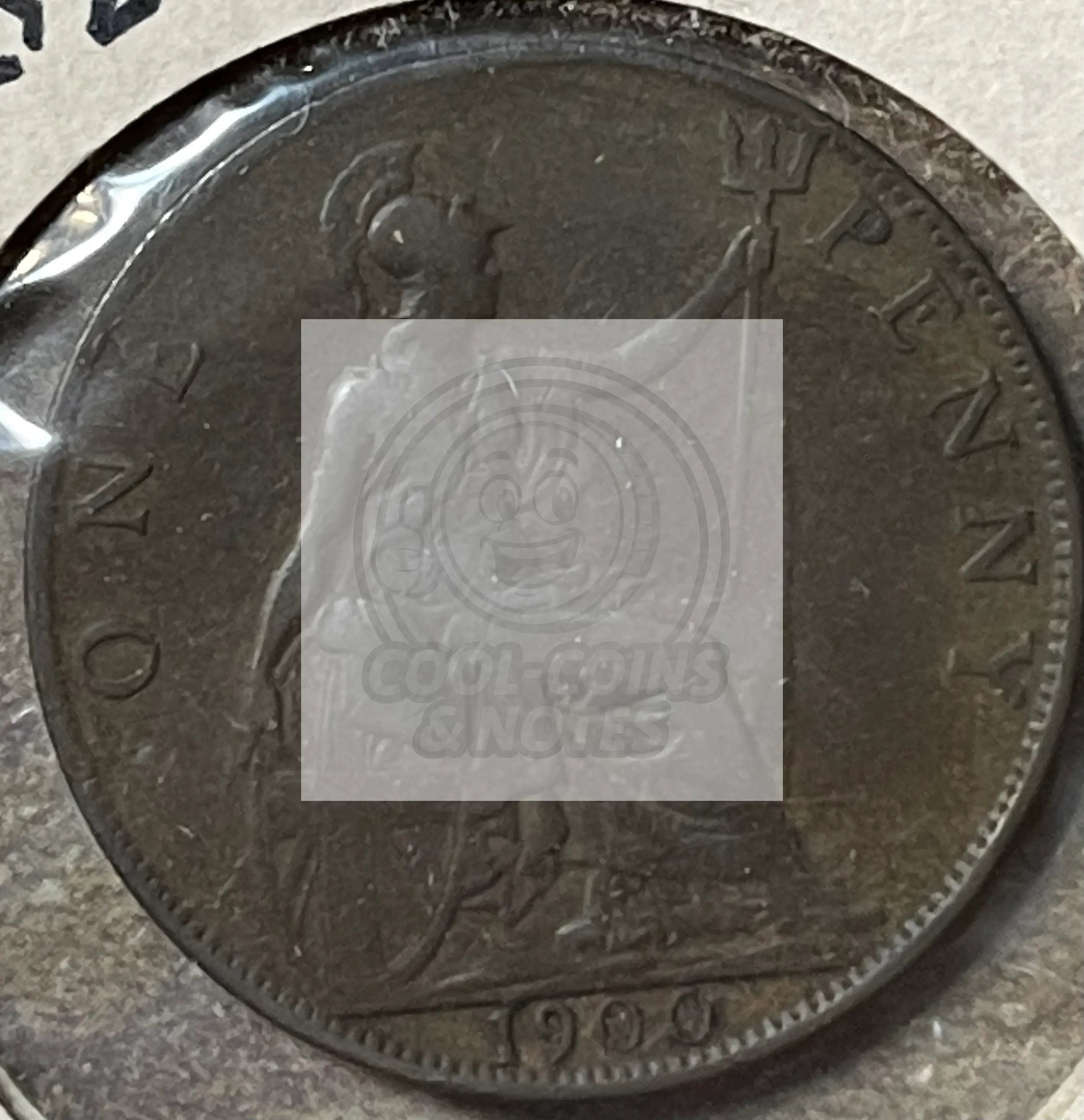 1900 Queen Victoria ONE PENNY British Coin UK - Cool Coins & Notes