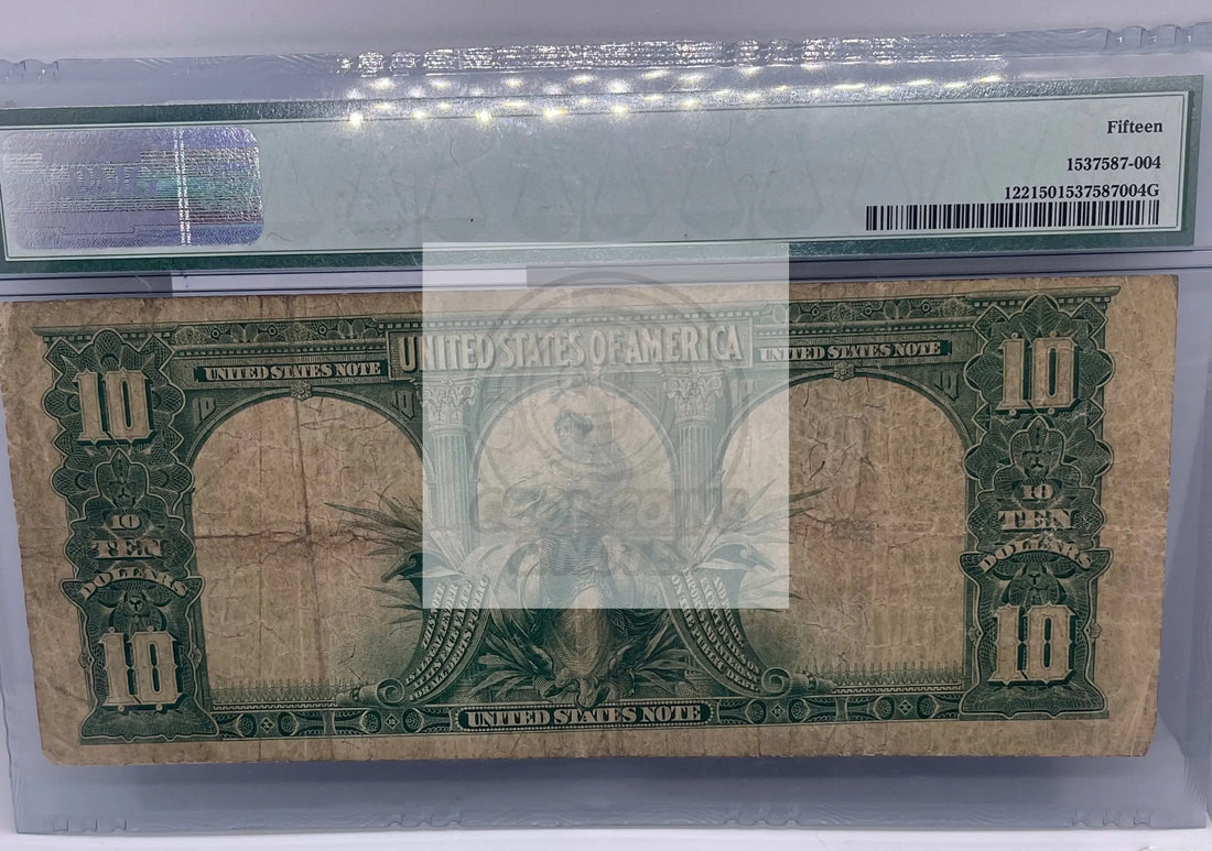 1901 Legal Tender $10 dollar Fr # 122 PMG 15 Bison Banknote - Cool Coins & Notes