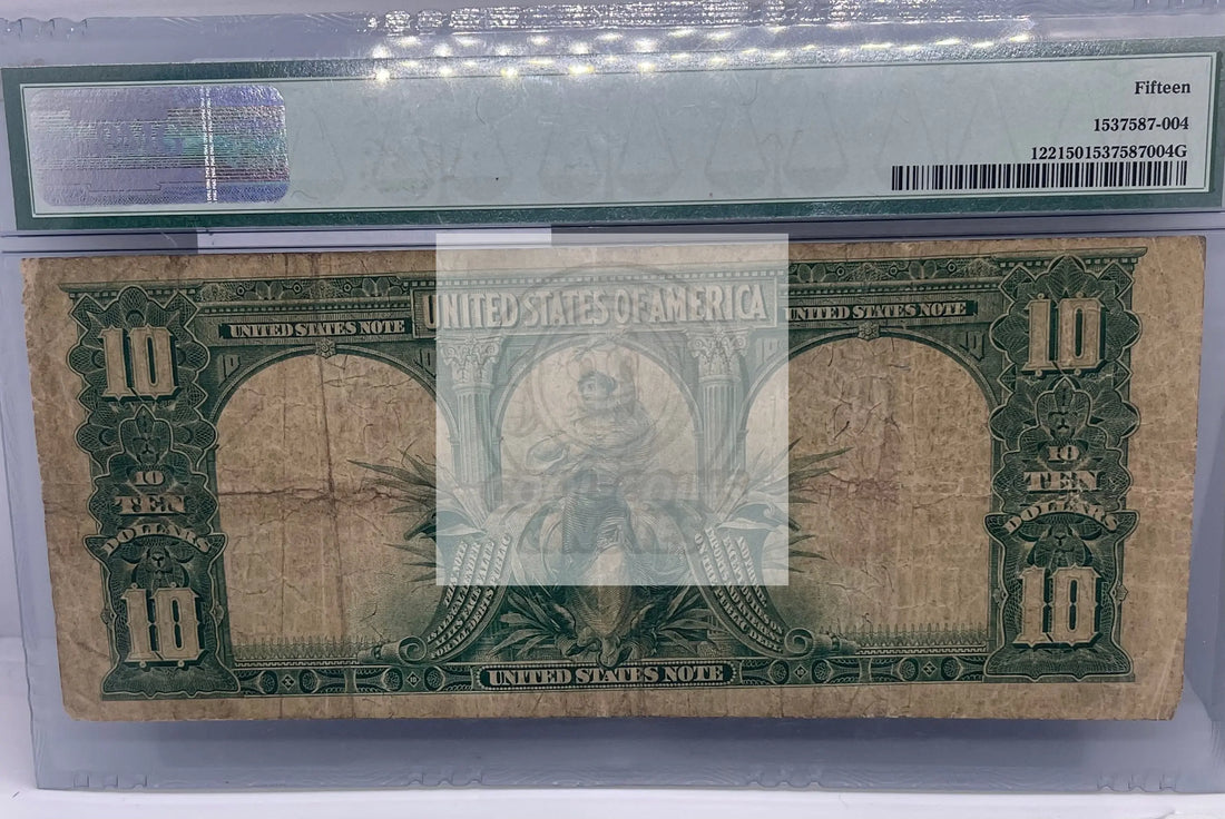 1901 Legal Tender $10 dollar Fr # 122 PMG 15 Bison Banknote - Cool Coins & Notes