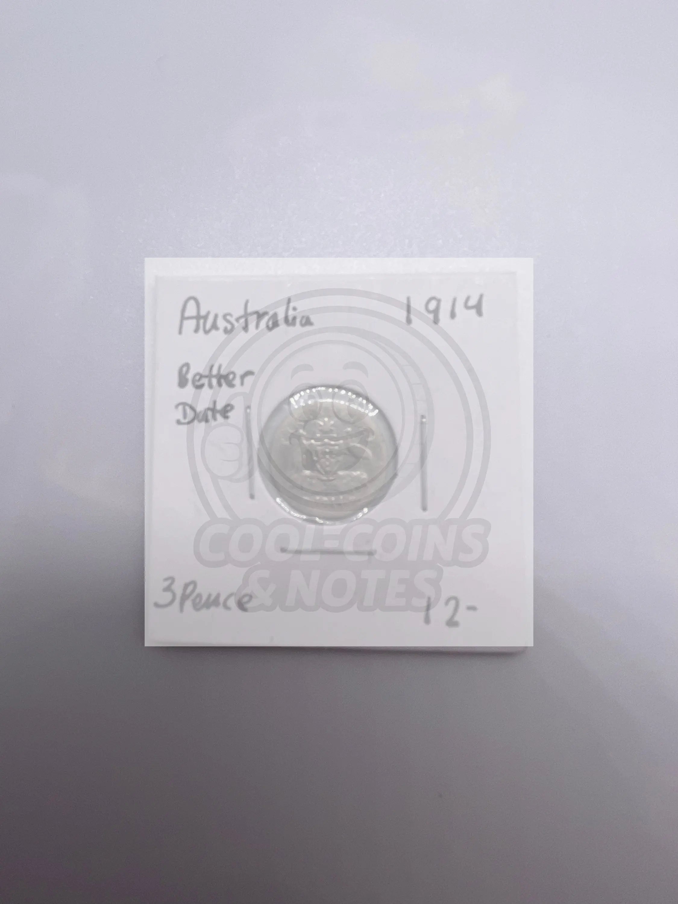 1914 Australia 3P Silver 3 Pence SCARCE King George V KM 24 Coin - Cool Coins & Notes