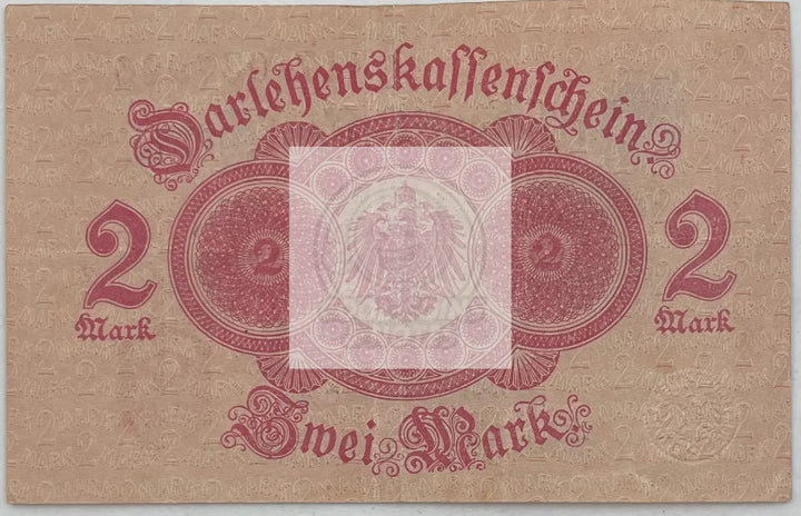1914 Germany 2 Mark P54 Used World Currency Banknote - Cool Coins & Notes