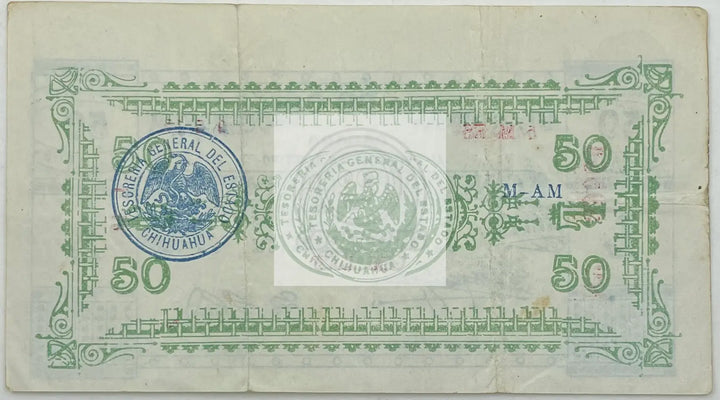 1914 Mexico 50 Centavos  P-S527 M#918b  Banknote - Cool Coins & Notes