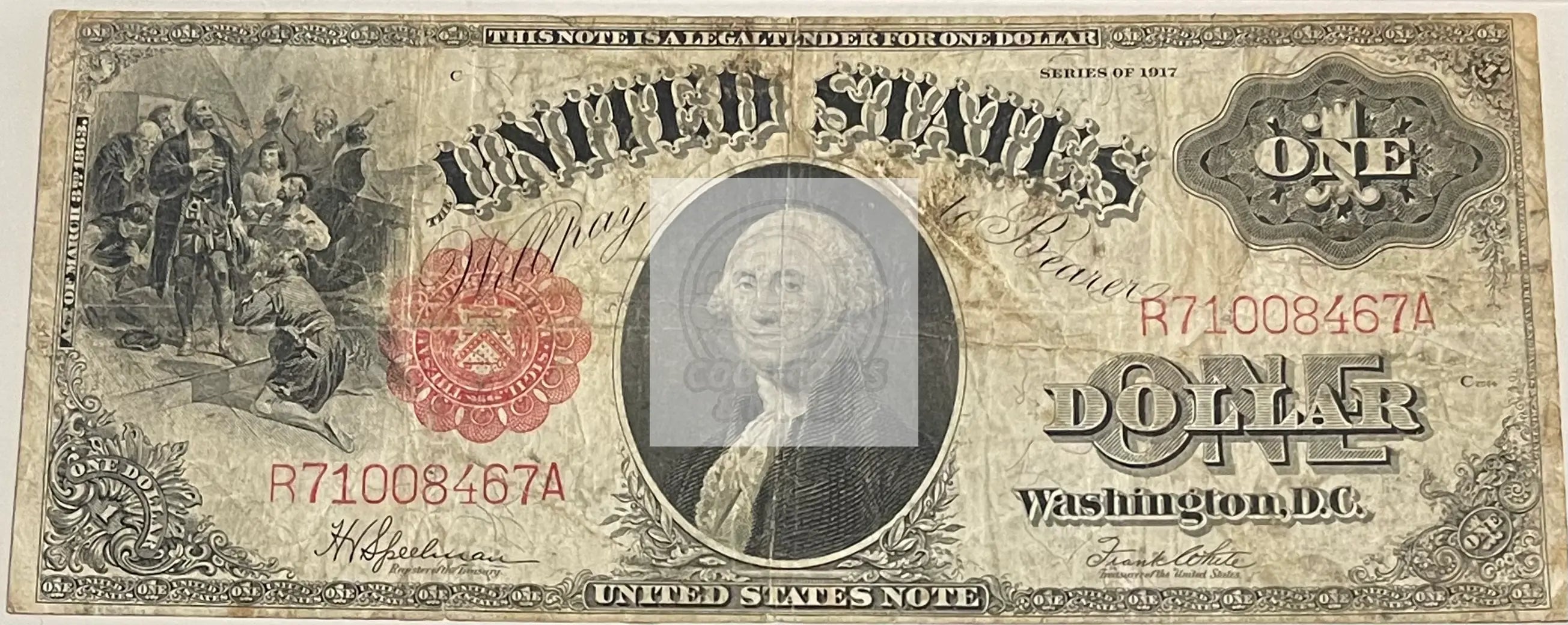 1917 $1 One Dollar "SAWHORSE REVERSE" Legal Tender Note Fr.39 - Cool Coins & Notes