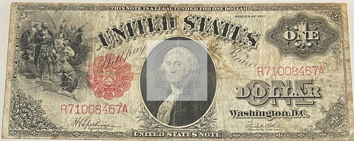 1917 $1 One Dollar "SAWHORSE REVERSE" Legal Tender Note Fr.39 - Cool Coins & Notes