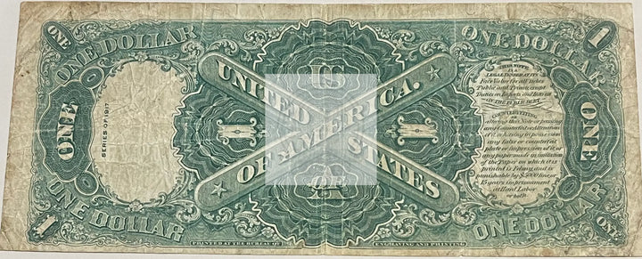 1917 $1 One Dollar "SAWHORSE REVERSE" Legal Tender Note Fr.39 - Cool Coins & Notes