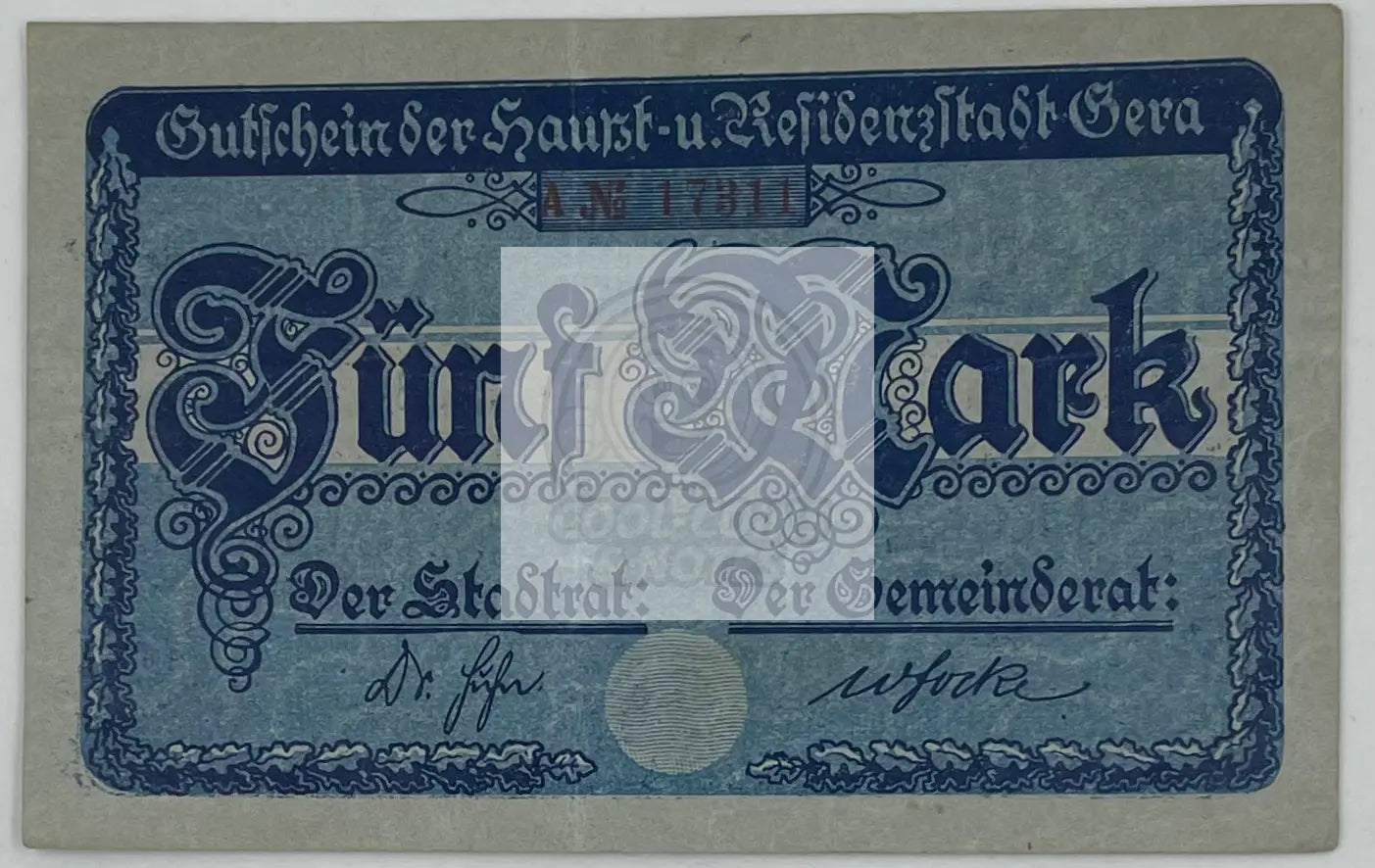 1919 Germany 5 Mark P-172.01b Banknote - Cool Coins & Notes