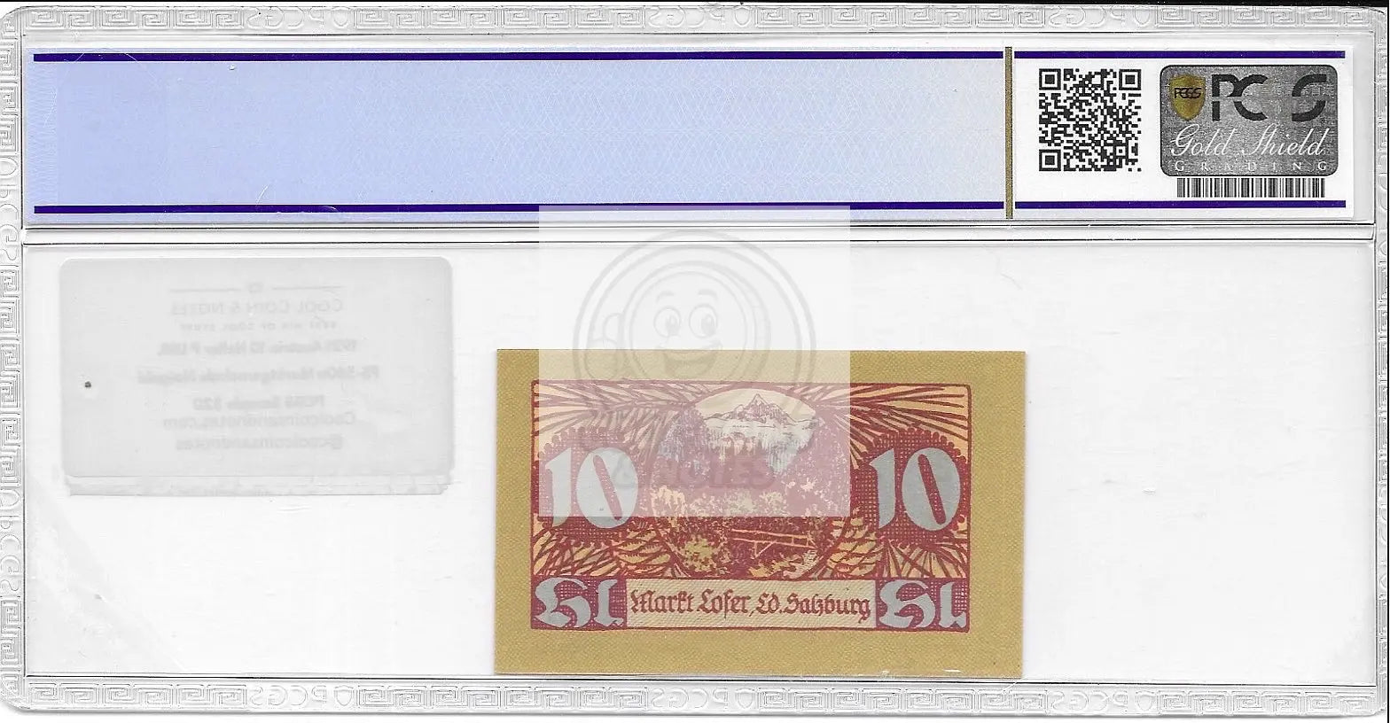 1921 Austria 10 Heller P UNL FS-560a Marktgemeinde Notgeld PCGS Sample - Cool Coins & Notes