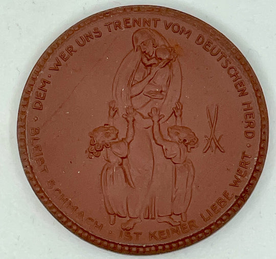 1921 GERMANY WEIMAR OBERSCHLESIEN BROWN PORCELAIN 5 MARK NOTGELD
