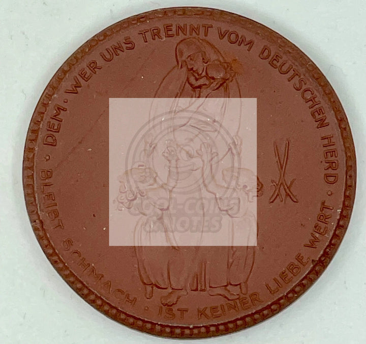 1921 Germany Weimar Oberschlesien brown porcelain 5 Mark Notgeld emergency currency note