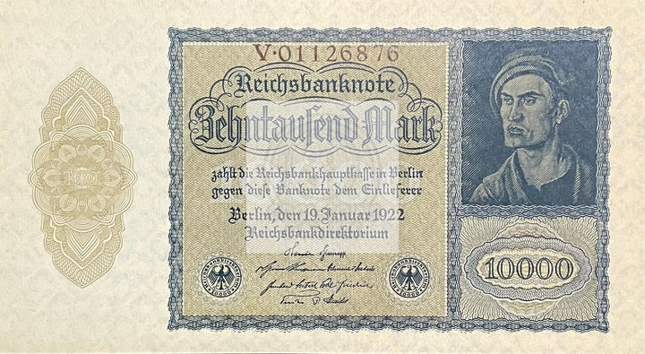 1922 Germany 10,000 Mark “Vampire Note” P-71 UNC Banknote Cool Coins & Notes 