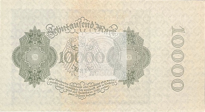 1922 Germany 10,000 Mark “Vampire Note” P-71 UNC Banknote Cool Coins & Notes 