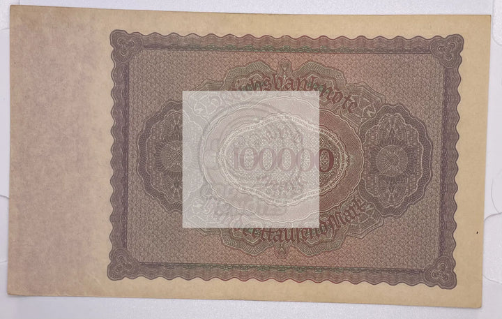 1923 Germany 100,000 Mark P83 UNC Banknote - Cool Coins & Notes