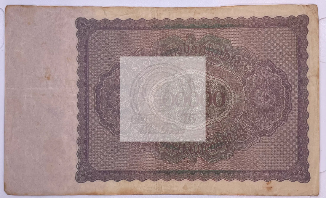 1923 Germany 100,000 Mark P83 Used Banknote From Lot - Cool Coins & Notes